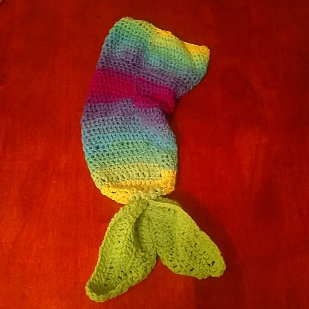 Newborn handmade crochet mermaid tail